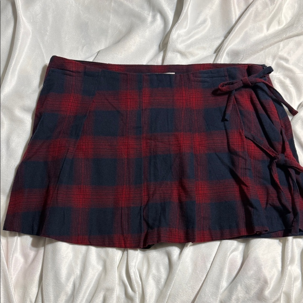 Sincerely Jules Plaid Red and Blue Women's Skirt